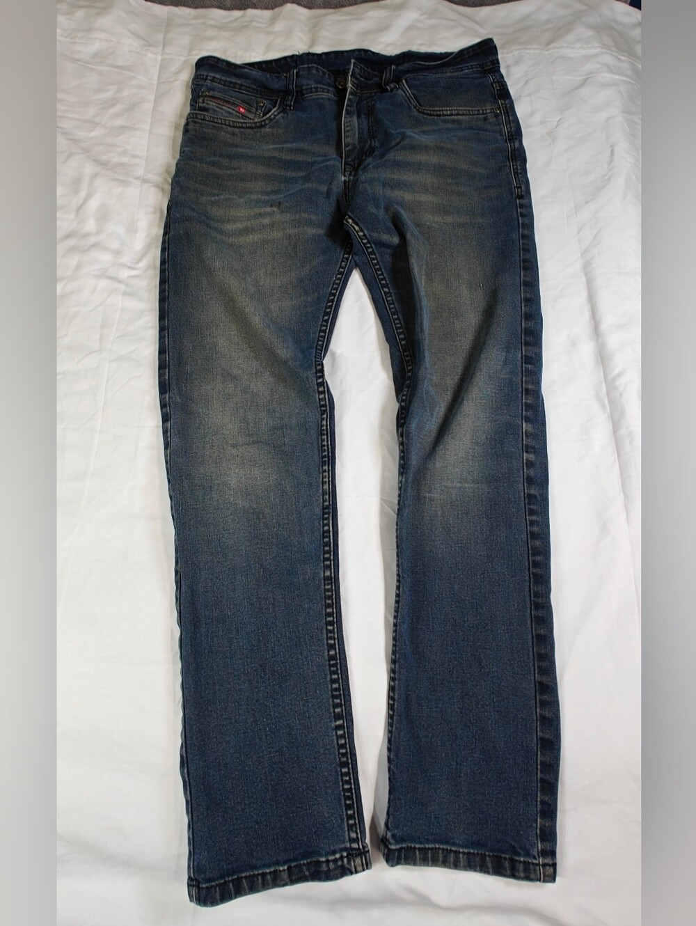 Diesel Straight-Leg Jeans in Blue Wash